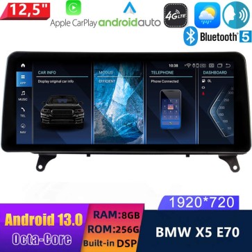 12,5" Android 13.0 Multimedia GPS Navigatie Autoradio Auto Stereo voor BMW X5 E70 (2007-2014)-1