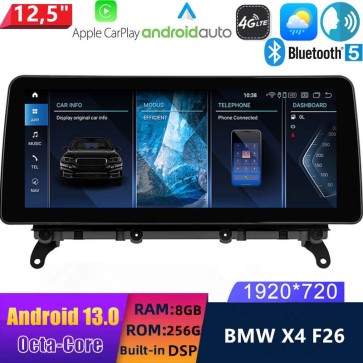 12,5" Android 13.0 Multimedia GPS Navigatie Autoradio Auto Stereo voor BMW X4 F26 (2014-2018)-1