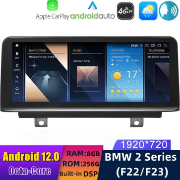 10,25" Android 12.0 Multimedia GPS Navigatie Autoradio Auto Stereo voor BMW 2-Serie F22/F23 (2014-2016)-1