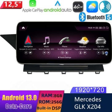 12,5" Android 13.0 Multimedia GPS Navigatie Autoradio Auto Stereo voor Mercedes GLK X204 (2008-2012)-1