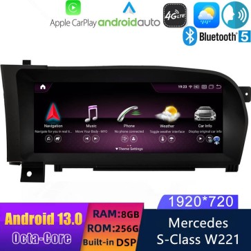 10,25" Android 13.0 Multimedia GPS Navigatie Autoradio Auto Stereo voor Mercedes S-Klasse‎ W221 (2006-2013)-1