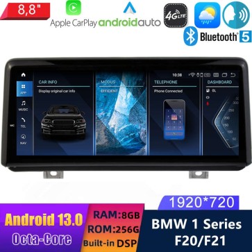 8,8" Android 13.0 Multimedia GPS Navigatie Autoradio Auto Stereo voor BMW 1-Serie F20/F21 (van 2017)-1
