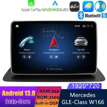 9" Android 13.0 Multimedia GPS Navigatie Autoradio Auto Stereo voor Mercedes GLE W166/GLS X166 (2015-2019)-1