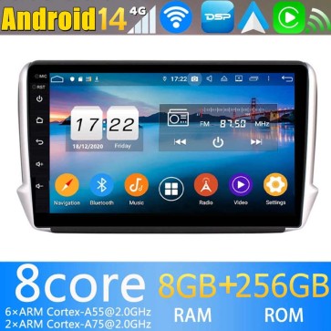 10" Android 14.0 Auto Multimedia GPS Navigatie Stereo voor Peugeot 2008 (2013-2020)-1