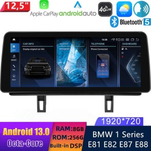 12,5" Android 13.0 Multimedia GPS Navigatie Autoradio Auto Stereo voor BMW 1-Serie E81 (2005-2012)-1