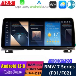 12,5" Android 12.0 Multimedia GPS Navigatie Autoradio Auto Stereo voor BMW 7-Serie F01/F02 (2009-2015)-1