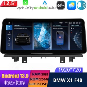 12,5" Android 13.0 Multimedia GPS Navigatie Autoradio Auto Stereo voor BMW X1 F48 (2015-2017)-1