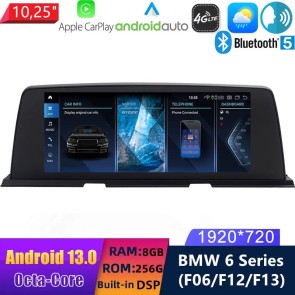 10,25" Android 13.0 Multimedia GPS Navigatie Autoradio Auto Stereo voor BMW 6-Serie F12/F13/F06 (2011-2018)-1
