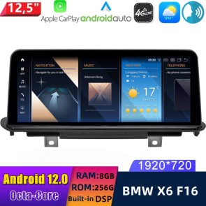 12,5" Android 12.0 Multimedia GPS Navigatie Autoradio Auto Stereo voor BMW X6 F16 (2015-2019)-1