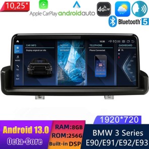10,25" Android 13.0 Multimedia GPS Navigatie Autoradio Auto Stereo voor BMW 3-Serie E90/E91/E92/E93 (2005-2012)-1