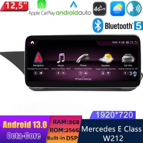 12,5" Android 13.0 Multimedia GPS Navigatie Autoradio Auto Stereo voor Mercedes E-Klasse W212 (2010-2016)-1