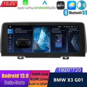 10,25" Android 13.0 Multimedia GPS Navigatie Autoradio Auto Stereo voor BMW X3 G01 (2018-2022)-1