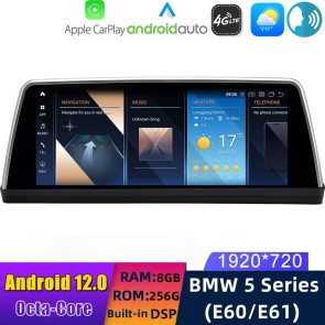 10,25" Android 12.0 Multimedia GPS Navigatie Autoradio Auto Stereo voor BMW 5-Serie E60/E61 (2003-2010)-1