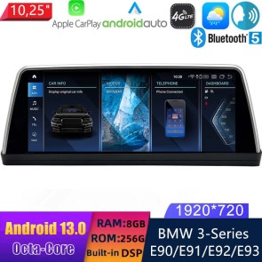 10,25" Android 13.0 Multimedia GPS Navigatie Autoradio Auto Stereo voor BMW 3-Serie E90/E91/E92/E93 (2004-2013)-1
