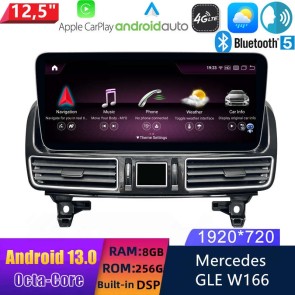 12,5" Android 13.0 Multimedia GPS Navigatie Autoradio Auto Stereo voor Mercedes GLE W166/GLS X166 (van 2015)-1