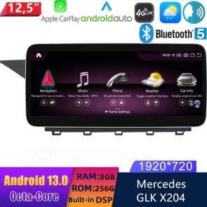 12,5" Android 13.0 Multimedia GPS Navigatie Autoradio Auto Stereo voor Mercedes GLK X204 (2013-2015)-1