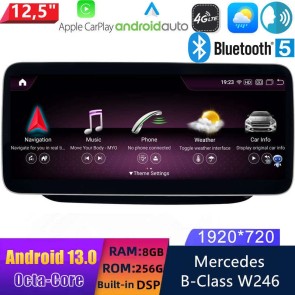 12,5" Android 13.0 Multimedia GPS Navigatie Autoradio Auto Stereo voor Mercedes B-Klasse‎ W246 (2011-2014)-1
