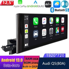 12,5" Android 13.0 Multimedia GPS Navigatie Autoradio Auto Stereo voor Audi Q5 80A (2017-2021)-1