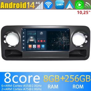 10,25" Android 14.0 Auto Multimedia GPS Navigatie Stereo voor Mercedes Sprinter W907 (2018-2022)-1
