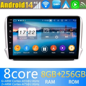 10" Android 14.0 Auto Multimedia GPS Navigatie Stereo voor Peugeot 2008 (2013-2020)-1