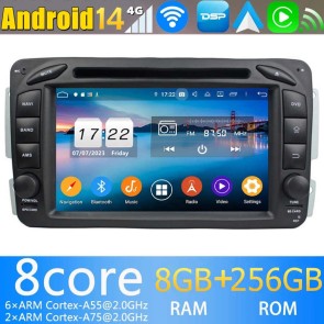 7" Android 14.0 Auto Multimedia GPS Navigatie Stereo voor Mercedes ML W163 (1998-2005)-1