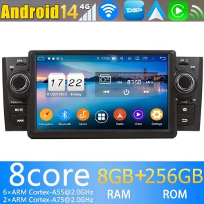 7" Android 14.0 Auto Multimedia GPS Navigatie Stereo voor Fiat Grande Punto (2005-2012)-1