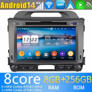 8" Android 14.0 Auto Multimedia GPS Navigatie Stereo voor Kia Sportage (2010-2015)-1