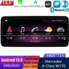 Mercedes W176 Android 13 Autoradio met Navigatiesysteem met 8-Core 8GB+256GB Bluetooth 5.0 Handsfree bellen DSP SWC DAB+ SD USB WiFi 4G LTE CarPlay - 12,5" Android 13.0 Multimedia GPS Navigatie Autoradio Auto Stereo voor Mercedes A-Klasse W176 (2016-2018)