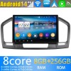 Opel Insignia Android 14 Autoradio met Navigatie DVD-speler met 8G+256G Bluetooth DAB+ USB DSP WiFi 4G 360° Camera CarPlay - 10" Android 14.0 Auto Multimedia GPS Navigatie Stereo voor Opel Insignia (2008-2013)