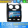 Dacia Duster Android 14 Autoradio met Navigatie DVD-speler met 8G+256G Bluetooth DAB+ USB DSP WiFi 4G 360° Camera CarPlay - 9" Android 14.0 Auto Multimedia GPS Navigatie Stereo voor Dacia Duster (2014-2020)