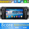 Dodge Journey Android 14 Autoradio met Navigatie DVD-speler met 8G+256G Bluetooth DAB+ USB DSP WiFi 4G 360° Camera CarPlay - Android 14.0 Auto Multimedia GPS Navigatie Stereo voor Dodge Journey (2008-2011)