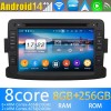 Dacia Duster Android 14 Autoradio met Navigatie DVD-speler met 8G+256G Bluetooth DAB+ USB DSP WiFi 4G 360° Camera CarPlay - 7" Android 14.0 Auto Multimedia GPS Navigatie Stereo voor Dacia Duster (2010-2017)