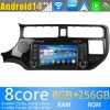 Kia Rio Android 14 Autoradio met Navigatie DVD-speler met 8G+256G Bluetooth DAB+ USB DSP WiFi 4G 360° Camera CarPlay - 7" Android 14.0 Auto Multimedia GPS Navigatie Stereo voor Kia Rio (2011-2014)