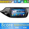 Kia Ceed Android 14 Autoradio met Navigatie DVD-speler met 8G+256G Bluetooth DAB+ USB DSP WiFi 4G 360° Camera CarPlay - 8" Android 14.0 Auto Multimedia GPS Navigatie Stereo voor Kia Ceed (2012-2018)