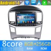 Hyundai H1 Android 14 Autoradio met Navigatie DVD-speler met 8G+256G Bluetooth DAB+ USB DSP WiFi 4G 360° Camera CarPlay - 8" Android 14.0 Auto Multimedia GPS Navigatie Stereo voor Hyundai H1 (2016-2018)