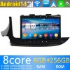 Opel Mokka Android 14 Autoradio met Navigatie DVD-speler met 8G+256G Bluetooth DAB+ USB DSP WiFi 4G 360° Camera CarPlay - 9" Android 14.0 Auto Multimedia GPS Navigatie Stereo voor Opel Mokka (2016-2019)
