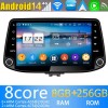 Hyundai i30 Android 14 Autoradio met Navigatie DVD-speler met 8G+256G Bluetooth DAB+ USB DSP WiFi 4G 360° Camera CarPlay - 9" Android 14.0 Auto Multimedia GPS Navigatie Stereo voor Hyundai i30 (2017-2021)