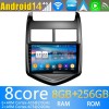 Chevrolet Aveo Android 14 Autoradio met Navigatie DVD-speler met 8G+256G Bluetooth DAB+ USB DSP WiFi 4G 360° Camera CarPlay - 9" Android 14.0 Auto Multimedia GPS Navigatie Stereo voor Chevrolet Aveo (2012-2015)