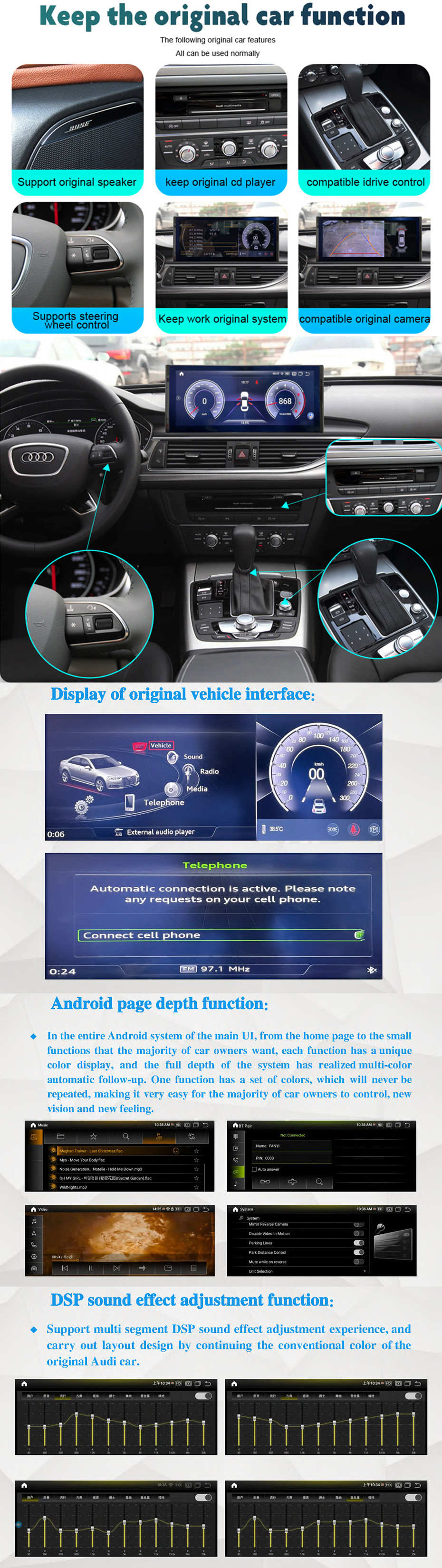 Android 13.0 Autoradio met Navigatiesysteem voor Audi Q3-3