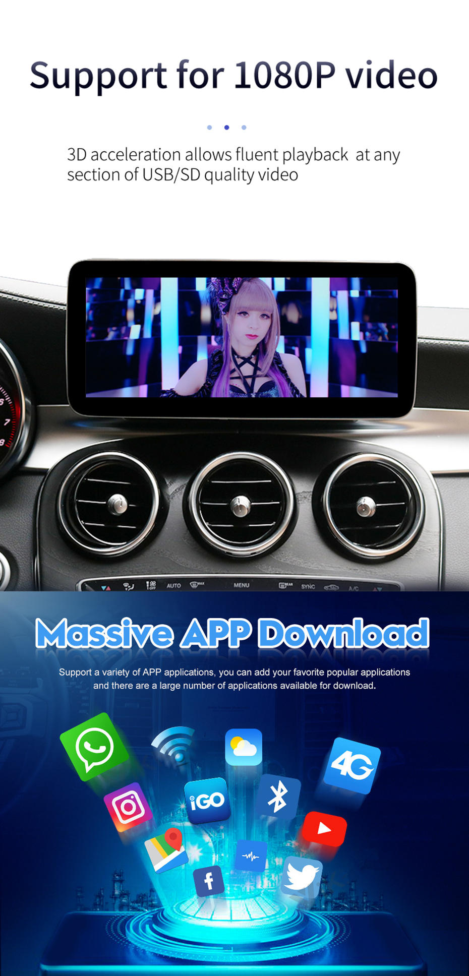 Android 13.0 Autoradio met Navigatiesysteem voor Mercedes CL C216-5