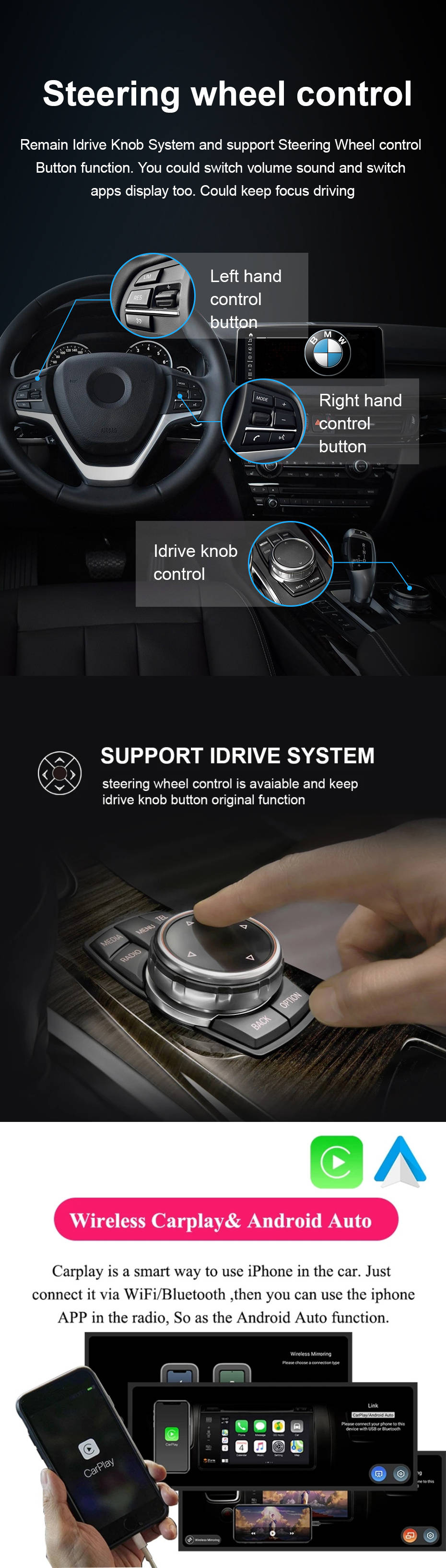 Android 13.0 Autoradio met Navigatiesysteem voor BMW X5 E70-4