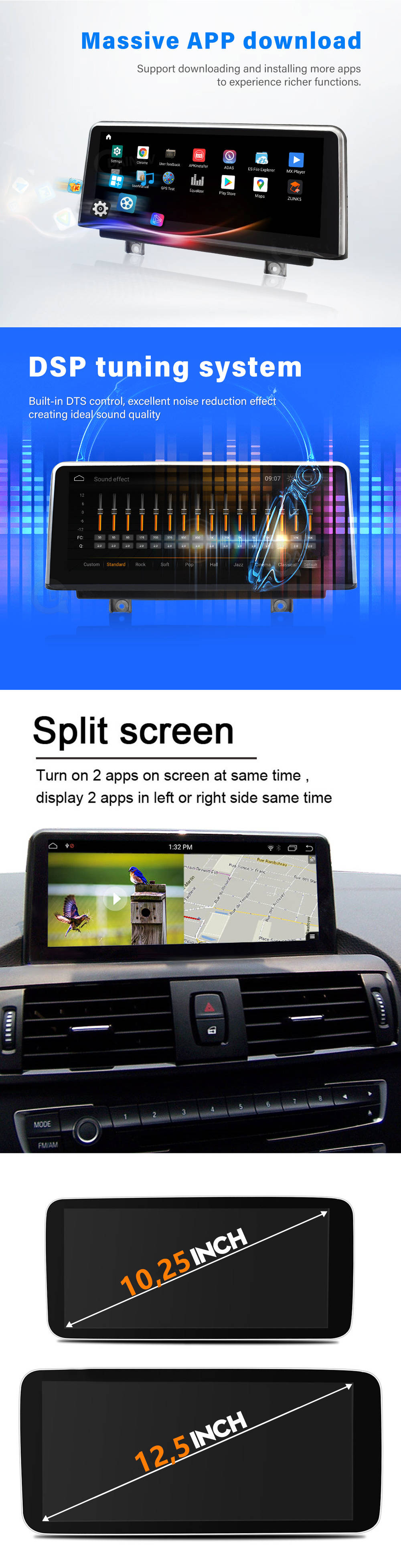 Android 12.0 Autoradio met Navigatiesysteem voor BMW 7-Serie E65/E66-4